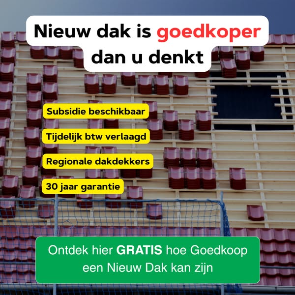 Groenbereik voorbeeld nieuw dak subsidie beschikbaar