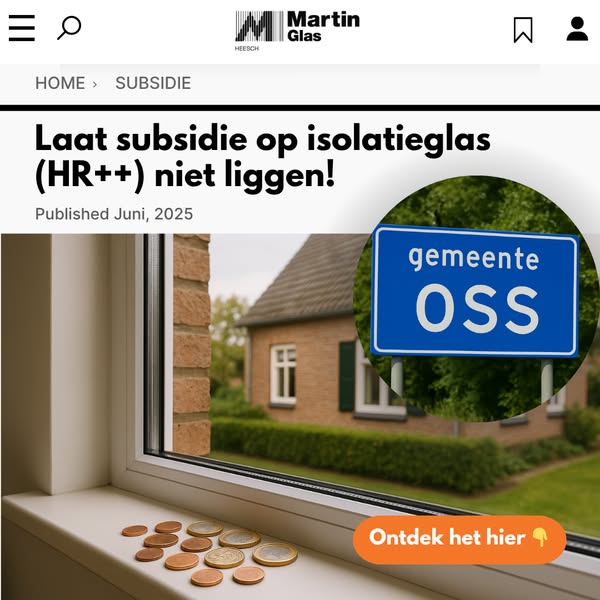 Groenbereik voorbeeld subsidie isolatieglas Oss