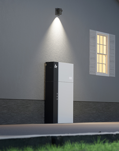 Detail van de behuizing van een AlphaESS thuisbatterij